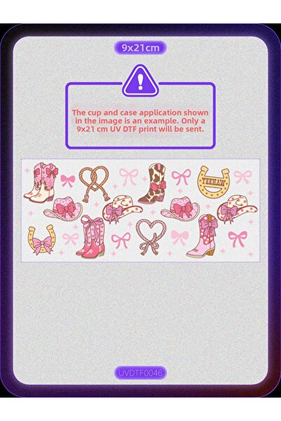 DYENOTE طباعة نقل الصور على الأكواب بتقنية UV DTF - الغرب البري - ملصق مقاوم ...