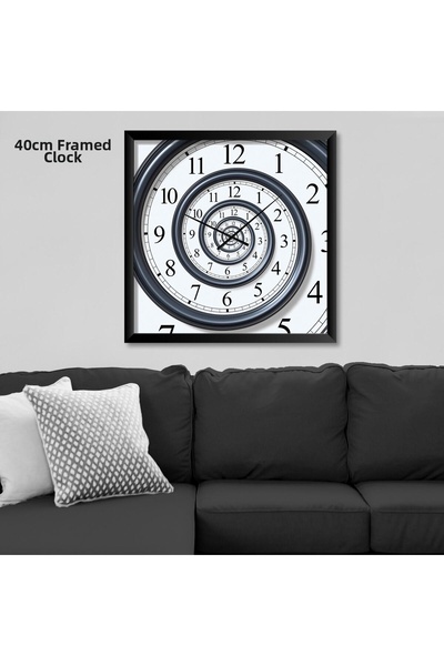 MAYAHOME CONCEPT Square Framed Patterned Wall Clock 40 cm