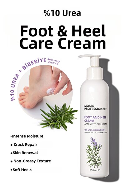 MOMO professional Foot and Heel Cream 10% Urea, Rosemary Extract, Intensive M...