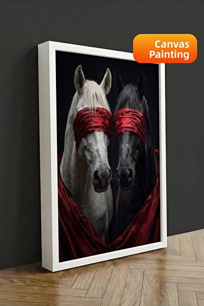 Postifull Pictură murală, Tablou pe pânză cu ramă albă de lux, Seria Ritual, ...