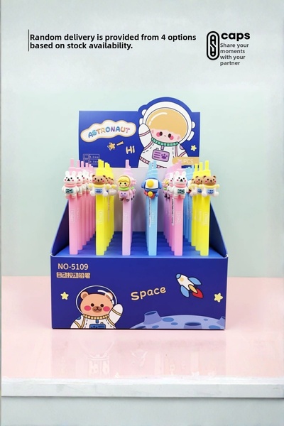 caps office 1 Astronaut Themed Pen with 0.7 mm Tip - Mixed Delivery
