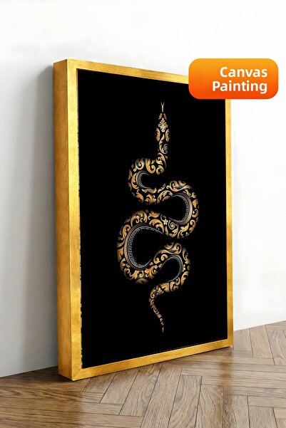 Postifull Pictură murală, Tablou pe pânză cu ramă aurie de lux, Seria Ritual,...