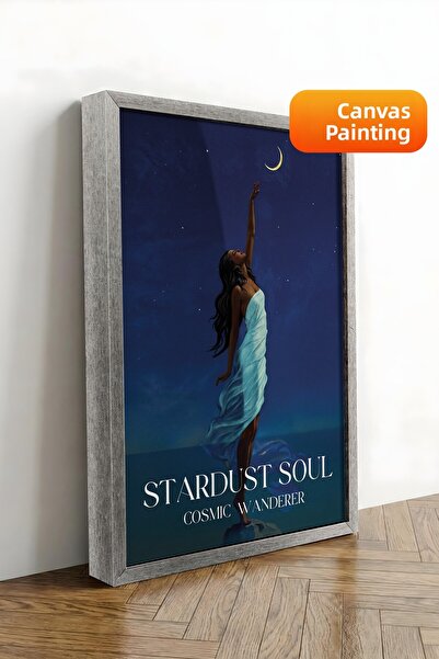 Postifull Pictură murală, Tablou pe pânză cu ramă argintie de lux, Seria Ritu...