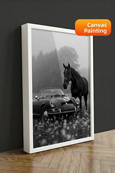 Postifull Pictură murală, Tablou pe pânză cu ramă albă de lux, Seria Ritual, ...