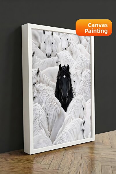 Postifull Pictură murală, Tablou pe pânză cu ramă albă de lux, Seria Ritual, ...