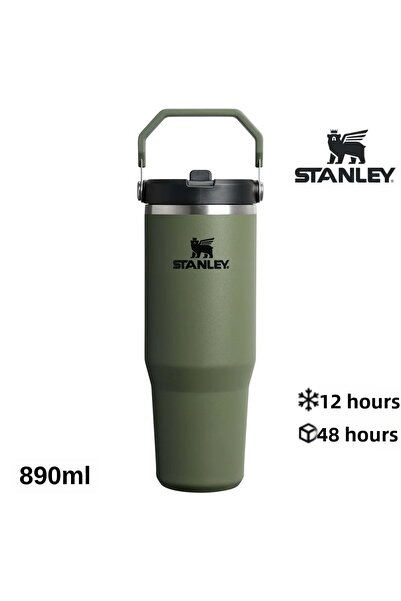 Stanley كوب ترمس IceFlow Flip Straw مع ماصة 0.89 لتر لون حَكي