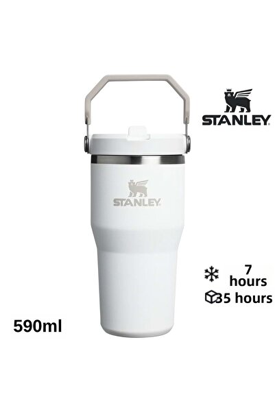 Stanley Curent de gheață ™   Termos cu pai rabatabil |   0,60 L Alb ca gheața