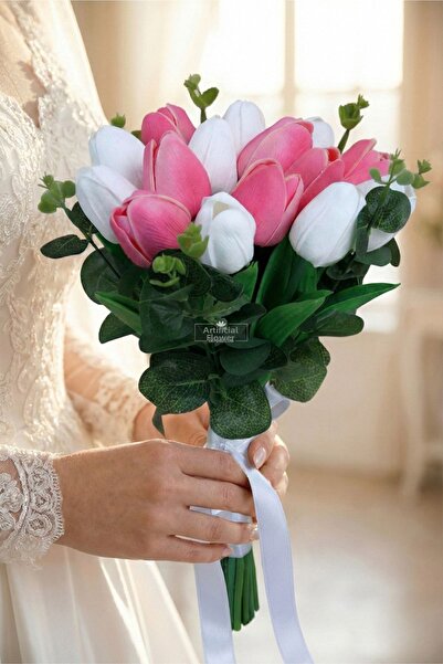 Yapay Çiçek Deposu باقة زهور أورا لالي للعروس، مجموعة من قطعتين