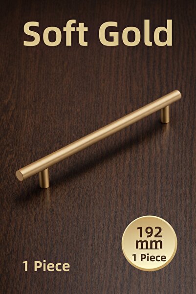 Badem10 192mm Alteta (1 τεμάχιο) Μαλακά χρυσά μεταλλικά έπιπλα κουζίνας Ντουλ...