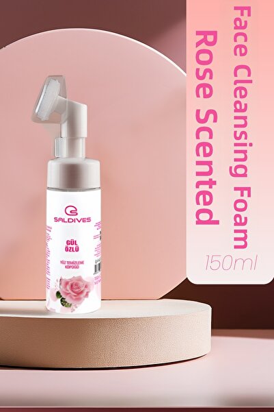 Saldives Rose Skin Cleansing Foam 150 ml • Facial Cleansing Foam with Natural...