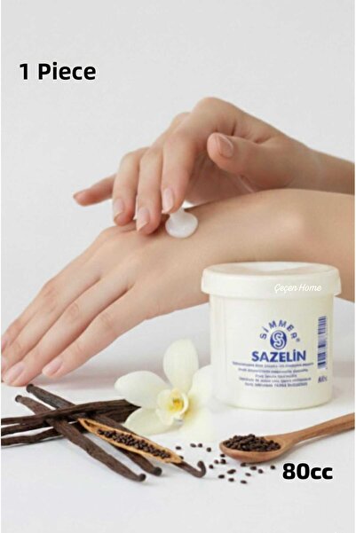 ÇEÇEN HOME (1 Piece) Vanilla Scented Vaseline, Vanilla Vaseline, White Vaseli...
