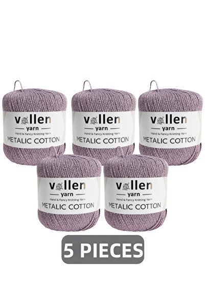vollen yarn Premium Metallic Cotton Lurex Hand Knitting Yarn 5 Pack 50g 100m ...