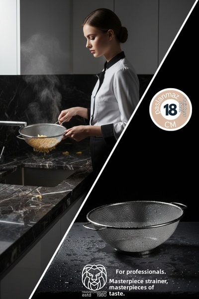 Transformacion مصفاة 18 سم - مصفاة معكرونة مصفاة أرز وفواكه 304 ستانلس ستيل 7...