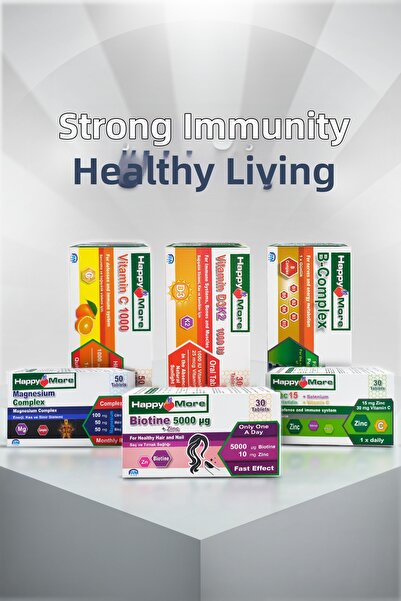 happy more Winter Package - C1000, D3K2, B-Complex, Magnesium Complex, Biotin...