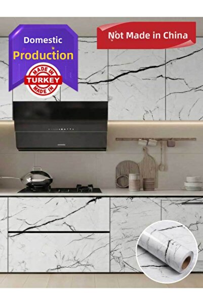 FixCaps 47 سم × 300 سم رقائق رخامية ذاتية اللصق سميكة للجدران والأثاث وكسوة ا...