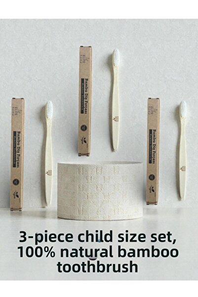 The Elite Home Boy 100% Natural Bamboo Toothbrush |   Bpa Free |   Medium Har...