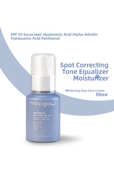 MaxiGlow 50Spf Daytime Facial Care Cream, Whitening, Anti-Blemish, Tone Equal...