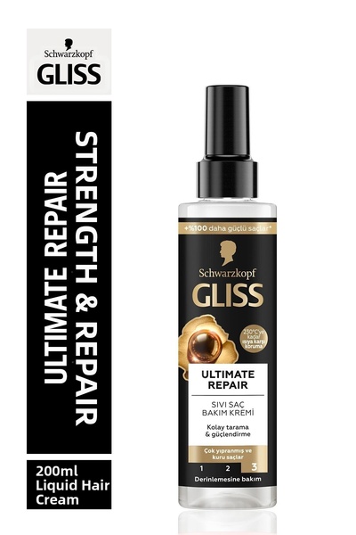 Gliss كريم العناية بالشعر السائل المغذي بزيت الأرغان من ألتيميت أويل إليكسير،...