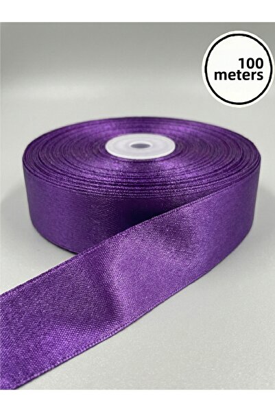 Massaltay 3 cm Satin Ribbon 100 Meters 1 Ball Shiny Decorative Hobby Engageme...