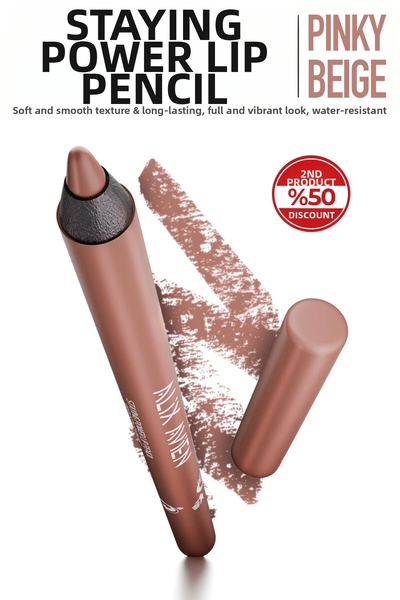 Alix Avien قلم تحديد الشفاه الناعم المقاوم للماء يدوم طويلاً - قلم تحديد الشف...