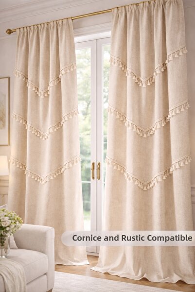 perde plus Cortina de fundal Buldan din bumbac organic - o singură aripă, det...