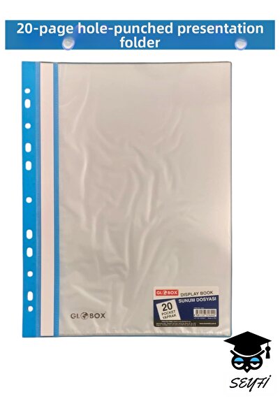 SEYFİKİRTASİYE 20 de foi de dosare de prezentare perforate, format A4