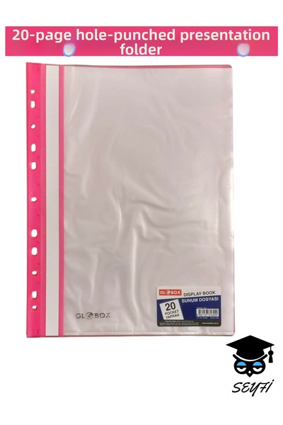 SEYFİKİRTASİYE 20 φύλλα διάτρητου φακέλου παρουσίασης μεγέθους Α4
