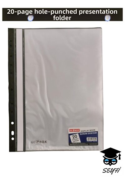 SEYFİKİRTASİYE 20 de foi de dosare de prezentare perforate, format A4