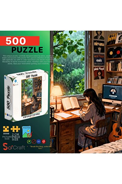 Soi Craft 500 Piece Puzzle Retro Records and Book Scented My Room Anime