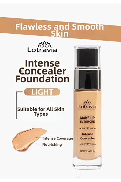 Lotravia كريم أساس مكثف للإخفاء LIGHT
