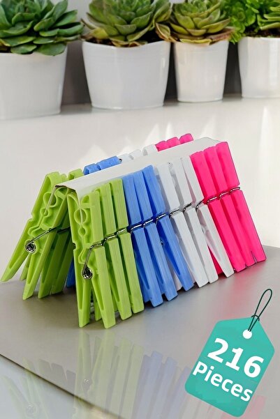 Creatividad Solutions ربطات غسيل بلاستيك 216 قطعة 714510