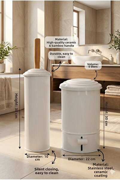 RİVO HOME DECOR Galvaniz 2-Piece Bathroom Set