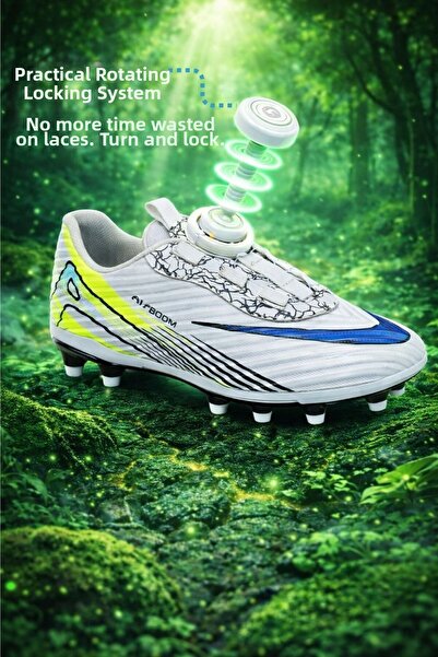 AİRBOOM Mechanism Lace-Up Carpet Field and Grass Floor Football Shoes for Chi...