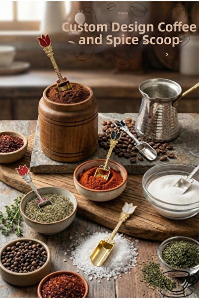 EMBazaar Multi-Purpose Gold Mixed Color Spice and Coffee Measuring Spoon with...