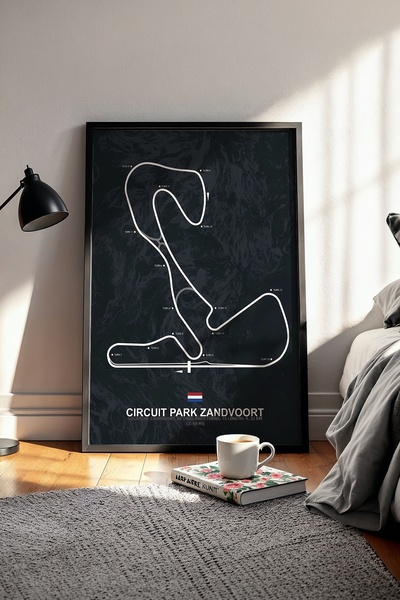 gxe.art Zandvoort F1 Track Wooden Framed Art Print – Dutch Gp Decor Poster
