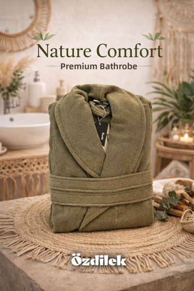 Özdilek Natura Comfort Bathrobe Green Size L