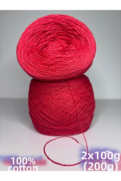 Ana&Kuzusu İplik Red Thin 100% Organic Cotton Yarn (Summer, Seasonal) Knittin...