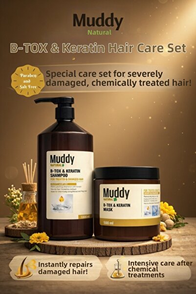 Muddy B-tox Keratin Shampoo and Mask - Elegant and Sleeves