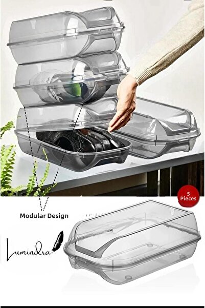 Lumindra Cutie de depozitare pentru încălțăminte unisex, cu aerisire și capac...