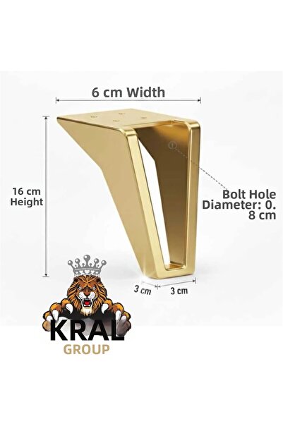 KRAL GRUP HIRDAVAT İnox 15 cm Gold Sofa Base Cabinet Tv Unit Bedroom Console ...