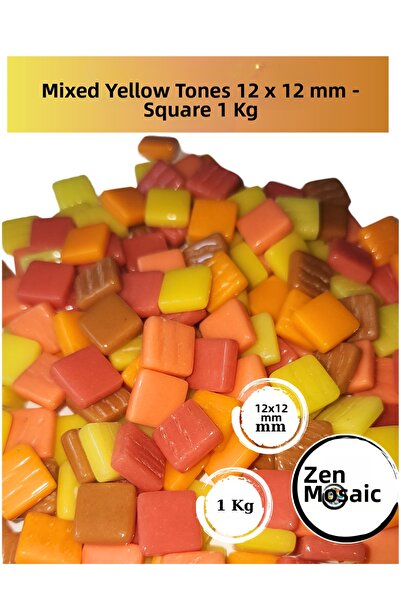 Zen Mozaik Pietre de mozaic din sticlă în culori asortate pentru lucrări de m...