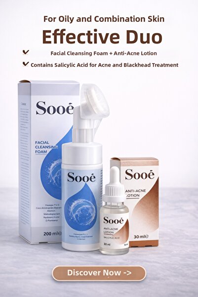 Sooê Salicylic Acid Serum 30 ml + Facial Cleansing Foam 200 ml – Anti-Acne & ...