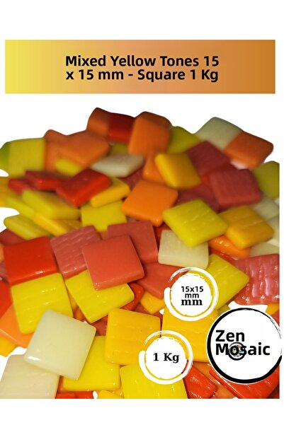 Zen Mozaik Pietre de mozaic din sticlă în culori asortate pentru lucrări de m...