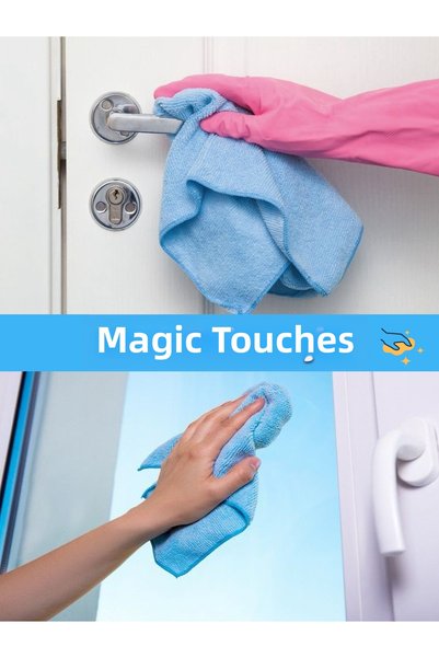 Delvos 12 Pieces Microfiber Kitchen Cleaning Cloth Magic Cleaning Cloth, Cleaning Cloth, 30X30Cm Cleaning Cloth