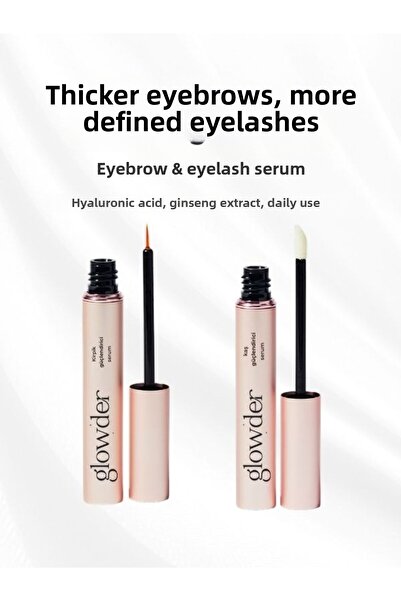 Glowder Natural مجموعة سيروم جلوودر للعناية بالحواجب والرموش - مجموعة العناية...