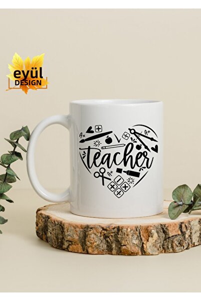 Eylül Design Teacher Special Design Printed Mug Cup Coffee Cup - Teacher's Da...