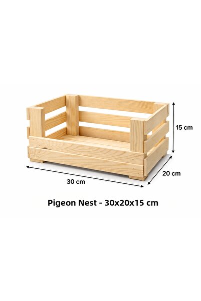 Tahta Dizayn Wooden Pigeon Nest Box |   Natural Pine Tree |   Pigeon Crate & ...