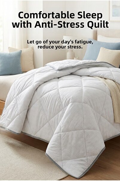 YUNUSOĞLU HOME Антистрес юрган с влакнеста пълнеж Антистрес юрган от плат Еди...