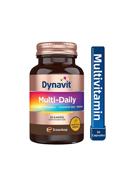 Dynavit MultiDaily 30 كبسولة - 13 فيتامين، 7 معادن، إنزيم Q10، روديولا (Multi...