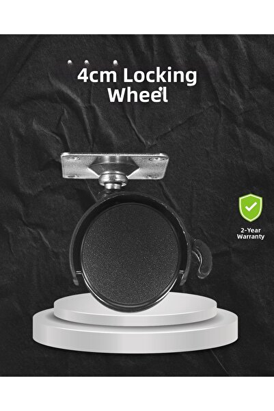 CNDR 4 cm Universal Wheel with Lock, Single Piece